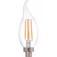 LED filament lamp E14 C37, 5W replaces 40W, 2700K warm white by LCB