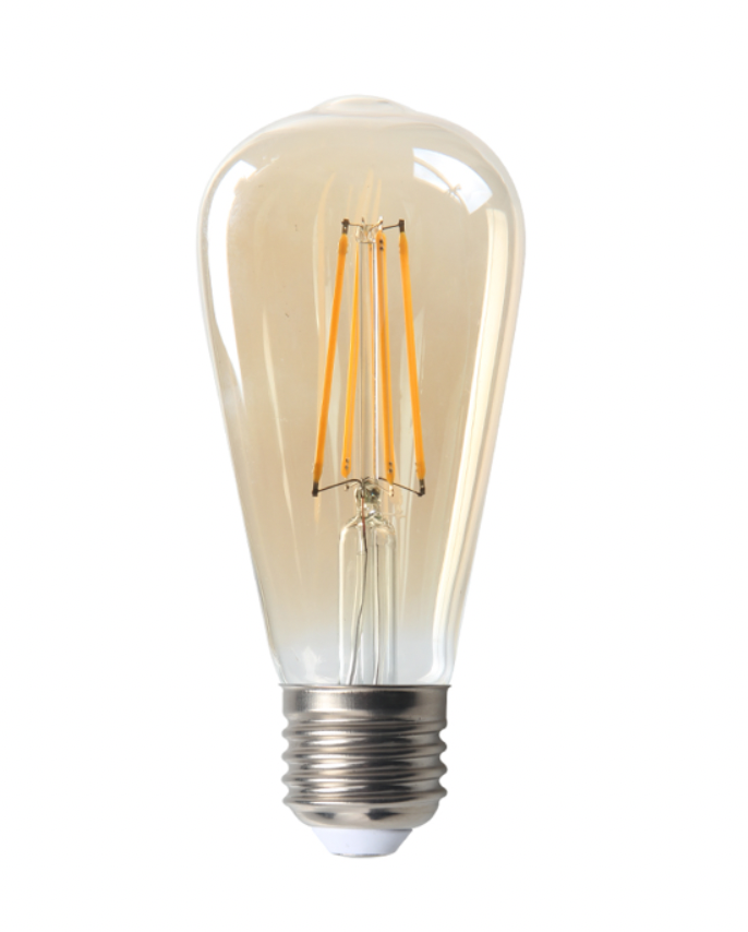 Lampada a filamento LED LCB E27 ST64 4W dimmerabile 2200K bianco extra caldo sostituzione per 40W con chip Philips