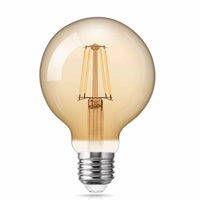 Lampada a filamento LED LCB E27 G125 6W sostituisce 60W 2200K bianco extra caldo regolabile XL Globo