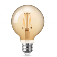 lampada a filamento LED lcb e27 g125 4w 2200k luce bianco extra caldo xl globo
