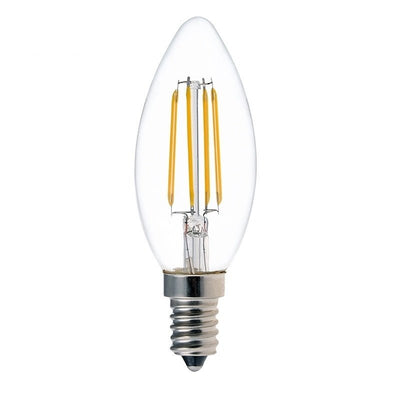 led filament lamp e14 c37 5w replaces 40w 2700k warm white light