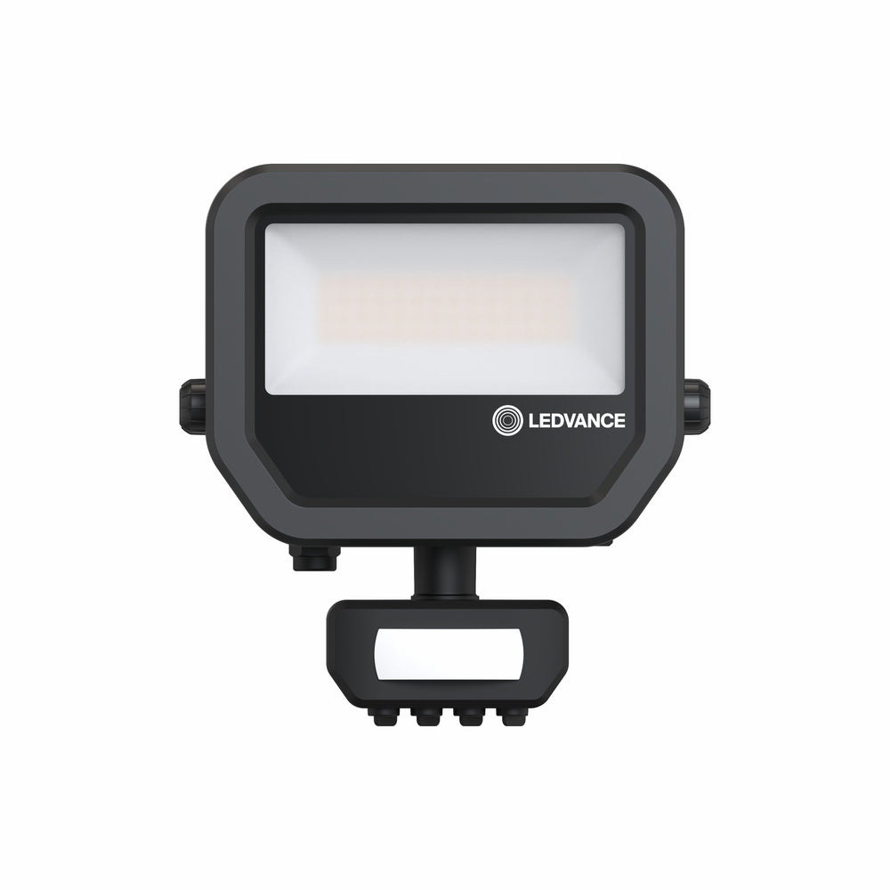 Faretto LED 17W 2200 lumen 3000K IP65 Nero con sensore di movimento e luce
