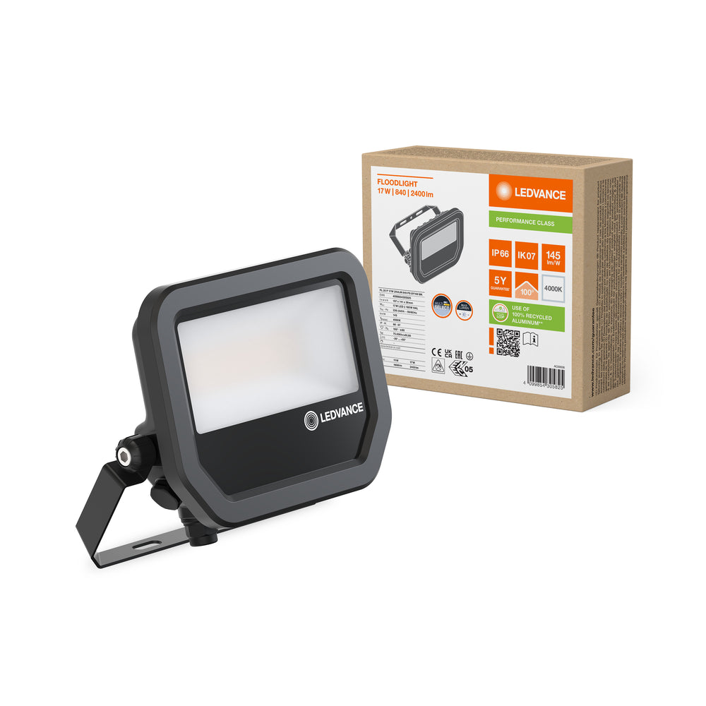 Faretto LED Alluminio Nero 10.5W 3000K 2400 lumen IP20 IK10 angolo fascio 120° illuminazione da esterno durevole