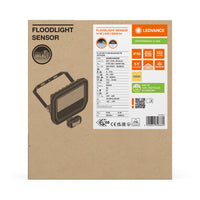 LED Floodlight Sensor GEN 3 Black 41W 3000K 5500 lumens IP65 with motion and light sensor, replaces 100W