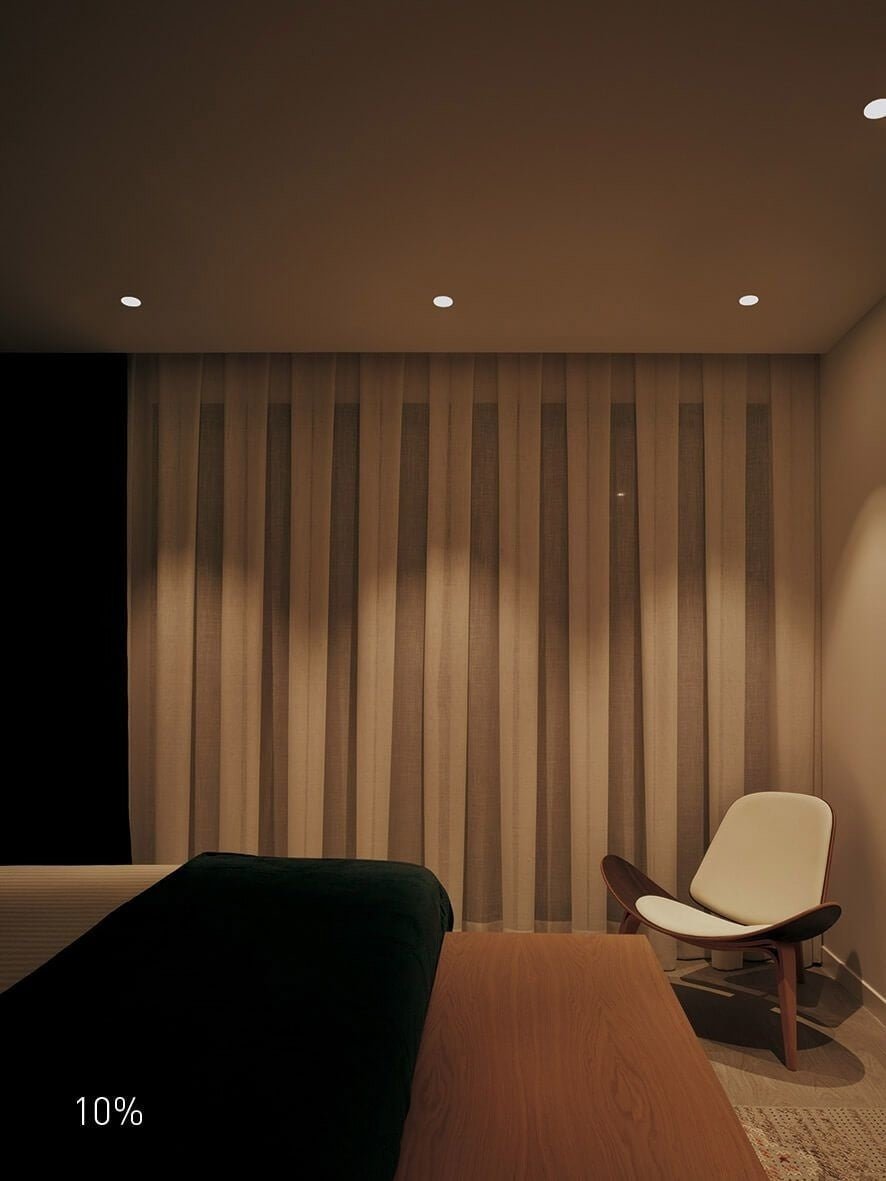 Faretto LED da incasso 85mm IP65 nero 5W dim to warm per bagno