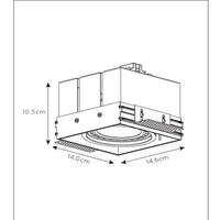 Lucide black trimless AR111 GU10 recessed spotlight fixture for modern minimalist home lighting solutions