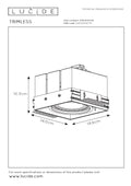 Lucide black trimless AR111 GU10 recessed spotlight fixture for modern minimalist home lighting solutions