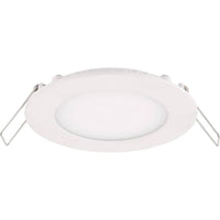 LED recessed spotlight round aluminum 3W replaces 25W 3000K warm white light