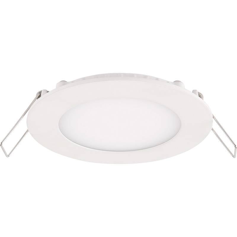 LED recessed spotlight round aluminum 3W replaces 25W 3000K warm white light