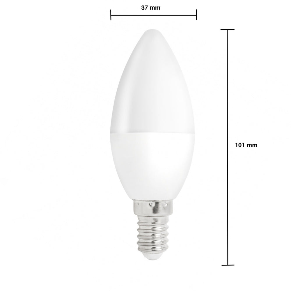 Lampadina a candela LED Spectrum E14 1W 230V 3000K bianco caldo 90 lumen fascio 270° non dimmerabile