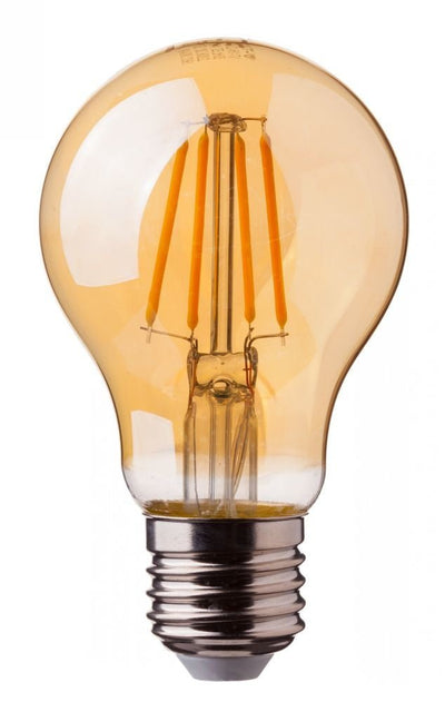 Lampadina a filamento LED Lcb E27 A60 8W 2200K bianco extra caldo