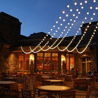 Spectrum 10m LED string lights with 10x E27 fittings, 3000K, IP20