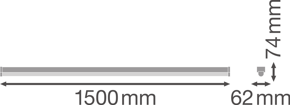 LED Montagebalk Linear Ultra Output 46W 4000K 5500 lumens 150cm Cool White