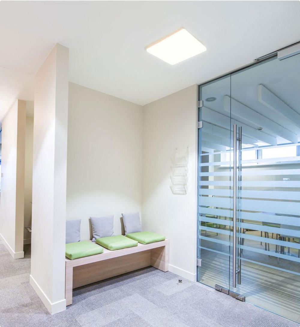 Spectrum LED ceiling light 36W 230V surface mount IP20 3000K 2600 lumens White housing 430x430 mm