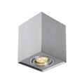 Faretto da soffitto LED quadrato Spectrum con attacco GU10, alluminio argento, design inclinabile per illuminazione flessibile, IP20