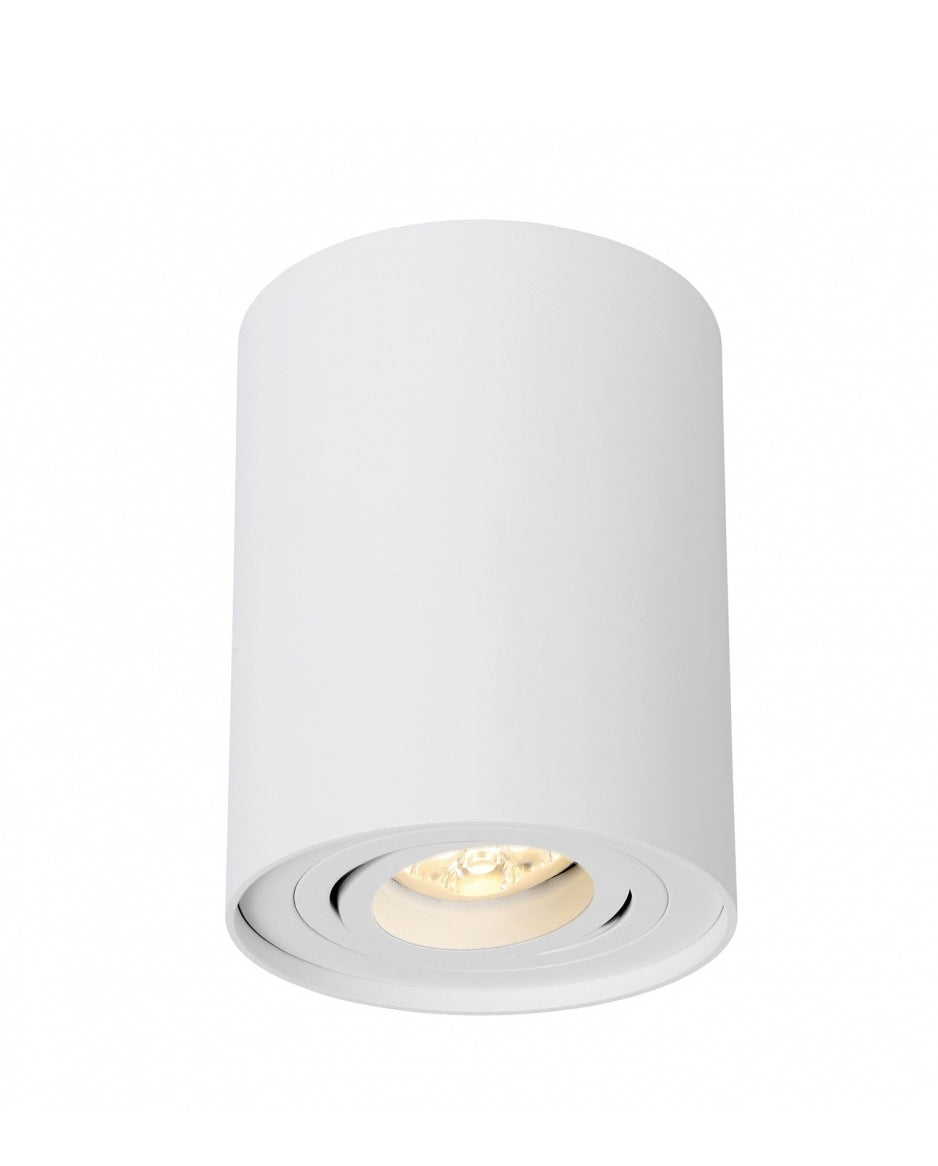 Faretto da soffitto a LED Spectrum CHLOE GU10, a montaggio superficiale, alluminio bianco, IP20, orientabile, 250V