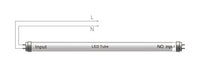 LCB LED T8 Tubo 150cm 25W 4250 lumen 6000K Bianco Luce diurna IP20 Chip Philips 230V sostituisce 58W