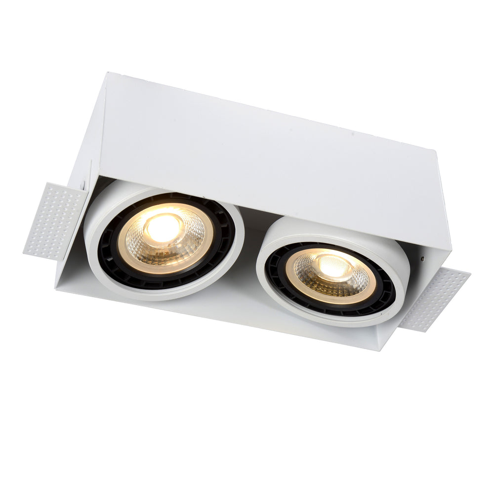 Lucide trimless recessed spotlight 2xGU10 white for modern lighting solutions