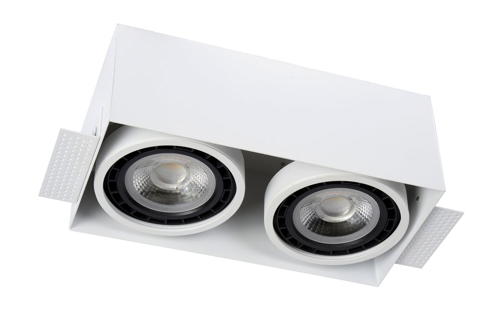 Lucide trimless recessed spotlight 2xGU10 white for modern lighting solutions