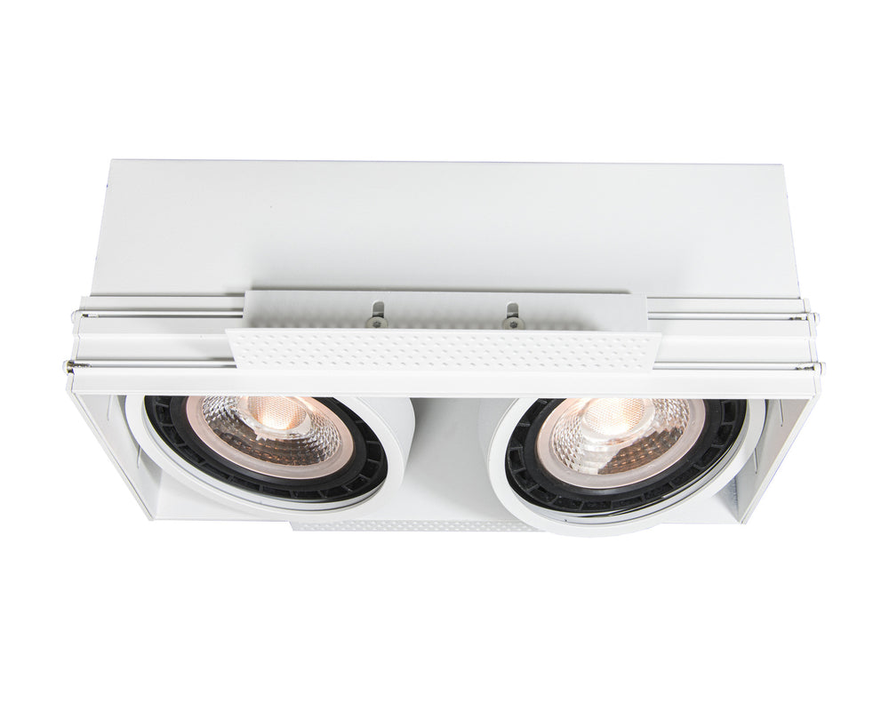 Lucide trimless recessed spotlight 2xGU10 white for modern lighting solutions