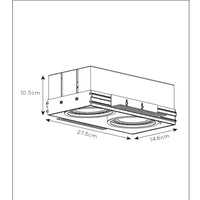 Lucide trimless recessed spotlight 2xGU10 white for modern lighting solutions