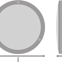 Lampada da Parete LED Bulkhead con Sensore, 10W 800 lumen, 3000K Bianco Caldo, IP65 IK10, Nero Ø250MM