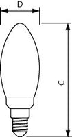 Philips Lampadina LED Candela 3.4W E14 B35 Trasparente Warm Glow 2200-2700K dimmerabile 470 lumen 90CRI lampadina in vetro
