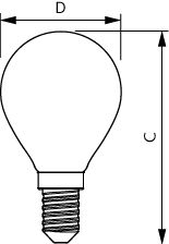 Philips lampadina classica LED luster dimmerabile 5.9W E14 2200K-2700K P45