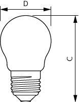 Lampadina LED Philips e27 470 lumen 2700K dimmerabile bianco caldo P45