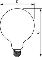 Philips MASTER Value Lampadina LED E27 G120 Trasparente 5.9W 2700K 806 lumen CRI 90 dimmerabile