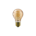 Lampadina LED Philips E27 A60 4W 1800K Vetro Ambra 250 lumen dimmerabile luce decorativa