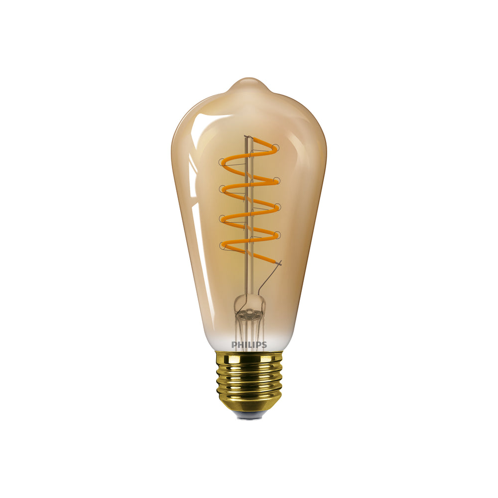 Philips MASTER Value Lampadina LED Decorativa E27 ST64 4W 1800K Vetro Ambra Dimmerabile
