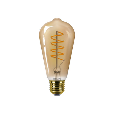 Philips MASTER Value Decorative LED Bulb E27 ST64 4W 1800K Amber Glass Dimmable