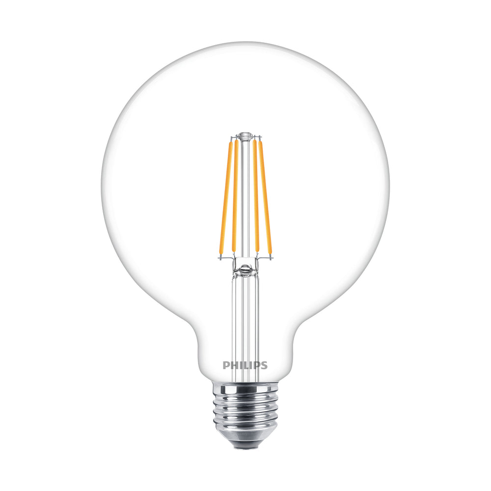 Philips MASTER Value Lampadina LED E27 G120 Trasparente 5.9W 2700K 806 lumen CRI 90 dimmerabile