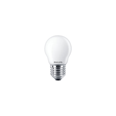 Lampadina Philips CorePro LED P45 E27 4.3W 2700K Bianco Caldo 470 lumen non dimmerabile vetro opaco