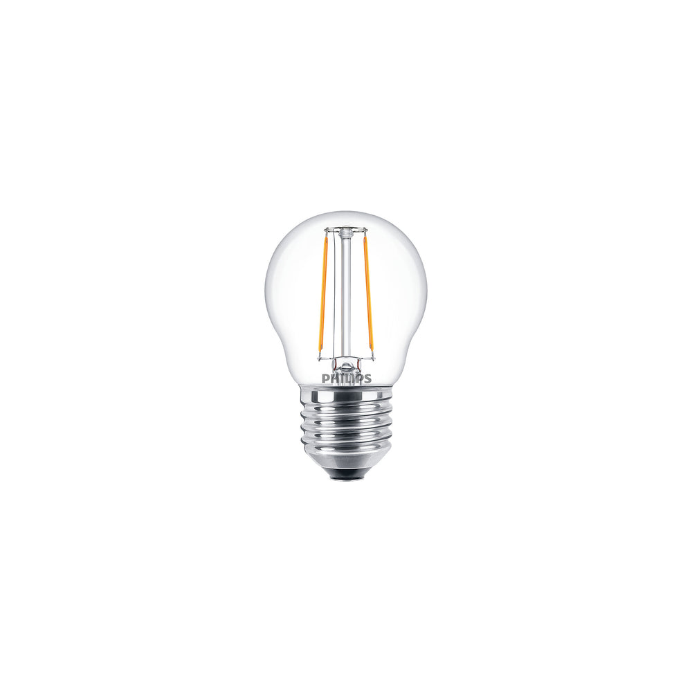 Philips CorePro LED P45 bulb E27 2W 2700K warm white 250 lumens clear non-dimmable