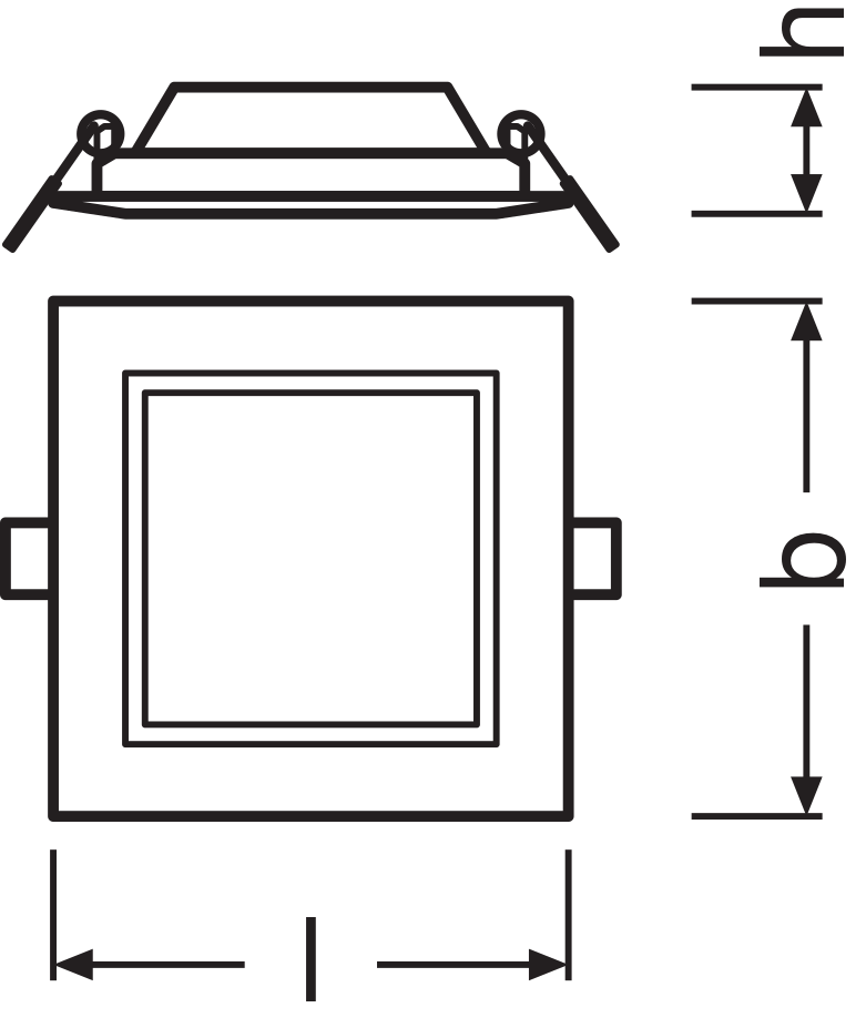 Ledvance Downlight Slim Square 6W 3000K Bianco Caldo LED da Incasso per Soffitto IP20 420 lumen Finitura Bianca