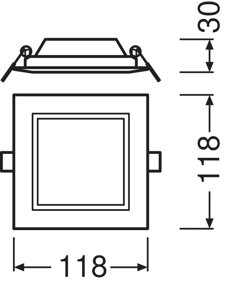 Ledvance Downlight Slim Square 6W 3000K Bianco Caldo LED da Incasso per Soffitto IP20 420 lumen Finitura Bianca