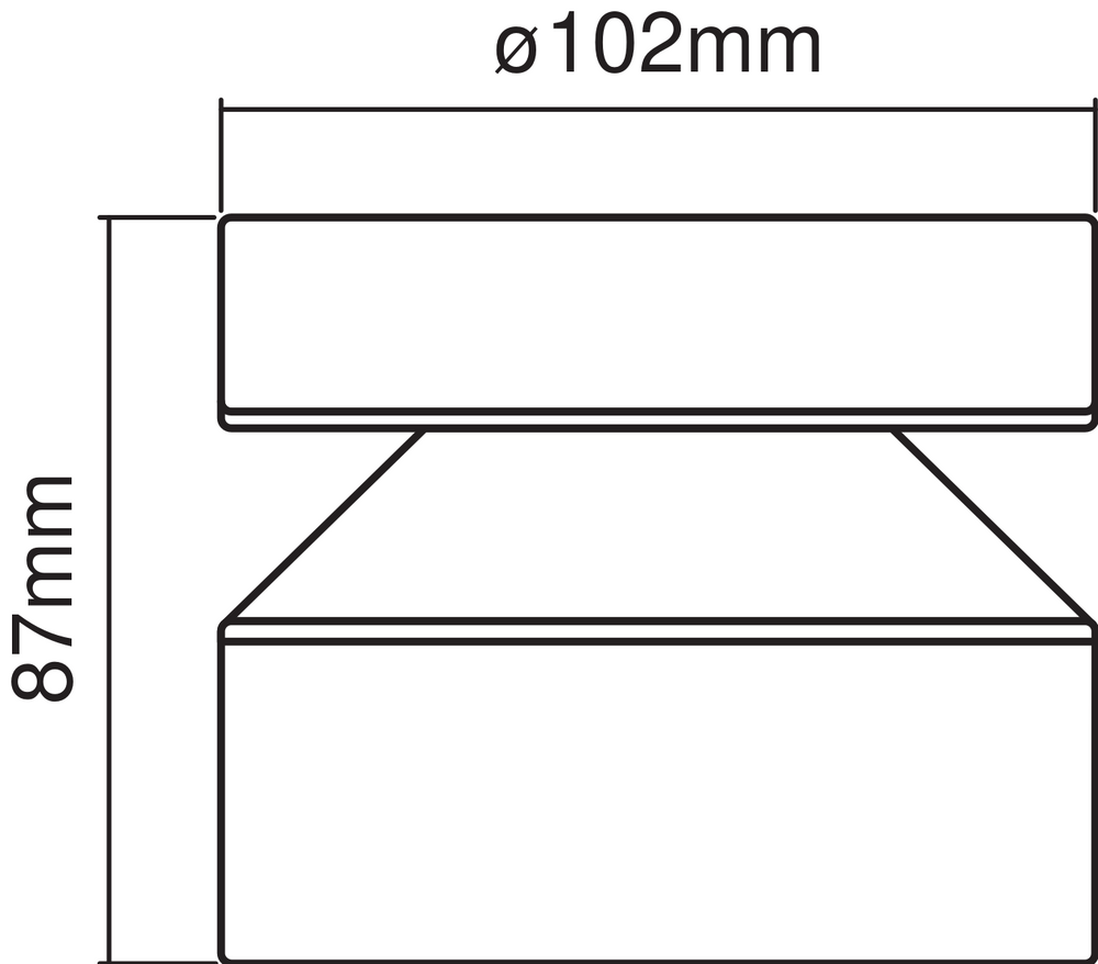 Ledvance ENDURA Style Cylinder Plafoniera LED da Esterno 6W 3000K IP44 Acciaio Inox
