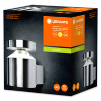 Ledvance ENDURA Style Cylinder Wall Lampada LED da Parete 6W 3000K IP44 Acciaio Inox per Esterni da Montaggio Superficiale