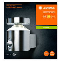 Ledvance ENDURA Style Cylinder Wall Sensor Lampada LED da esterno 6W 3000K Acciaio inossidabile IP44