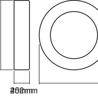 Ledvance ENDURA Style Ring lampada LED da parete e soffitto 13,5W 3000K 480 lumen Grigio Scuro IP44 IK07