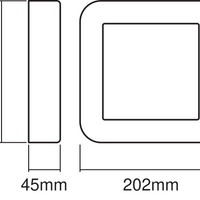 Ledvance ENDURA Style Square LED wall light 13.5W 3000K Dark Gray IP44 IK07 outdoor surface mount