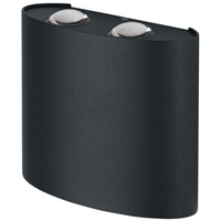 Ledvance ENDURA Style UpDown Deco II lampada da parete LED 11W 3000K Grigio Scuro IP44 illuminazione esterna