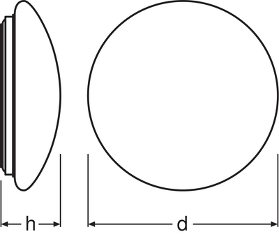 Ledvance Plafoniera LED 24W 1920 lumen 4000K Bianco Naturale Ø400 IP44 Corpo bianco