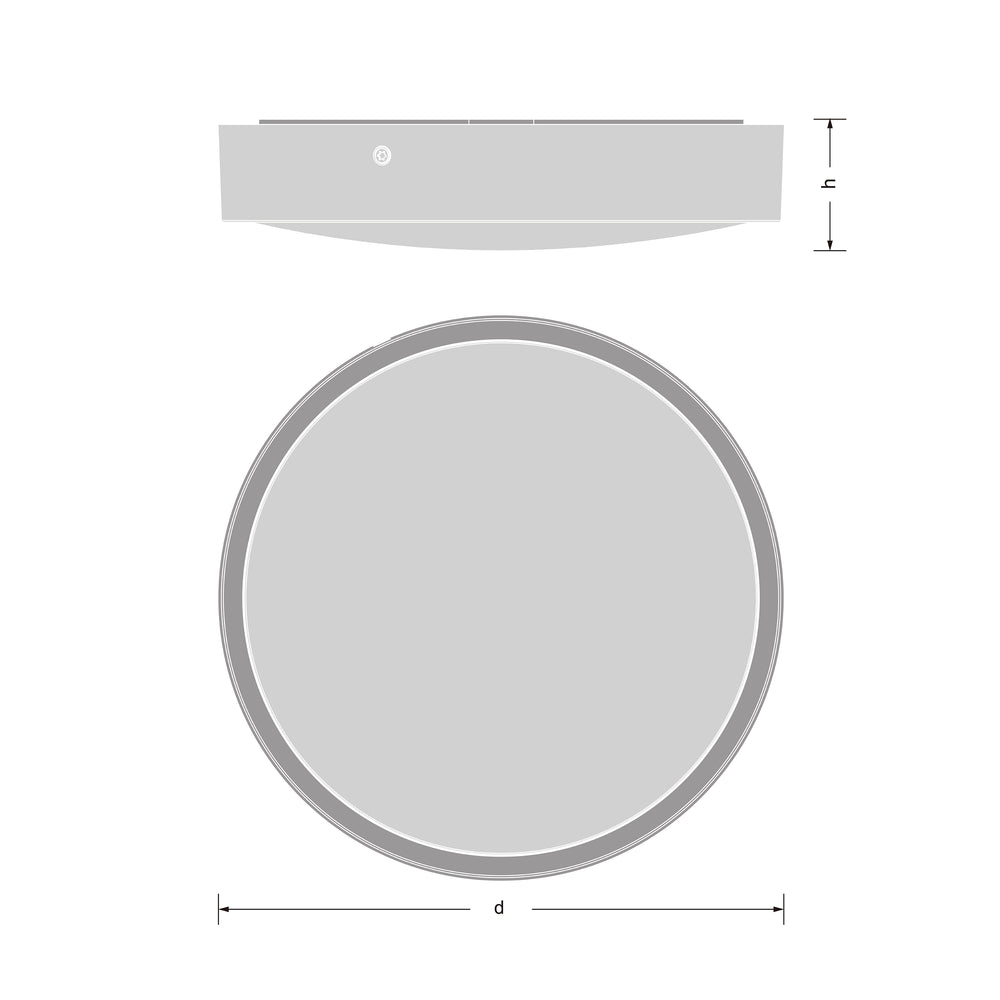 Ledvance Plafoniera LED Rotonda 300mm 17W IP65 IK10 2270 lumen 3000K 4000K Nera da Esterno a Soffitto o Parete