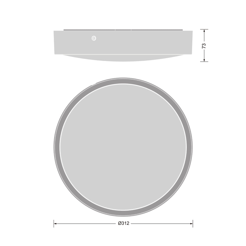 Ledvance Plafoniera LED Rotonda 300mm 17W IP65 IK10 2270 lumen 3000K 4000K Nera da Esterno a Soffitto o Parete