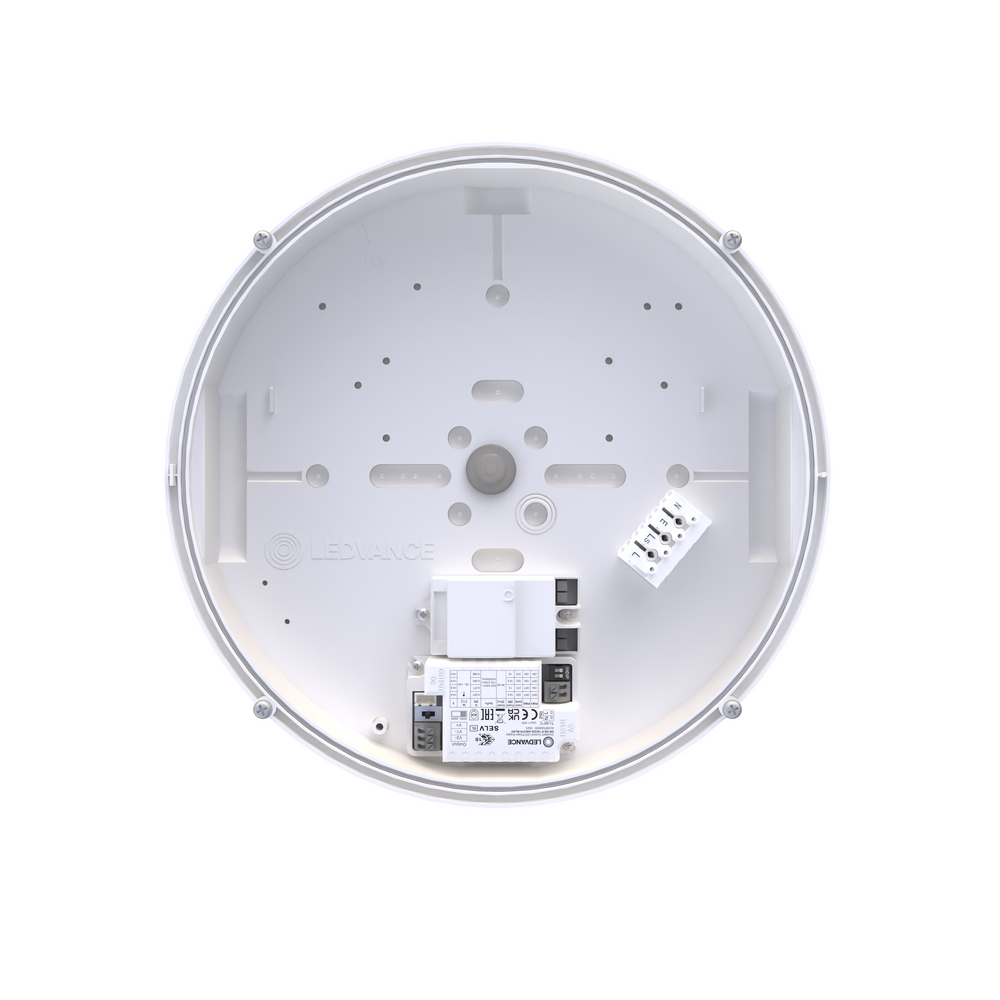 Ledvance Plafoniera LED Rotonda 300mm 17W IP65 IK10 2270 lumen 3000K 4000K Nera da Esterno a Soffitto o Parete