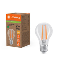 Lampadina Ledvance LED Classic A E27 2.2W 2700K dimmerabile 470 lumen vetro trasparente equivalente 40W bianco caldo