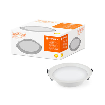 Ledvance LED Downlight ALU 200 35W 3000K Incasso Soffitto Bianco IP44/IP20 2975 lumen 215mm